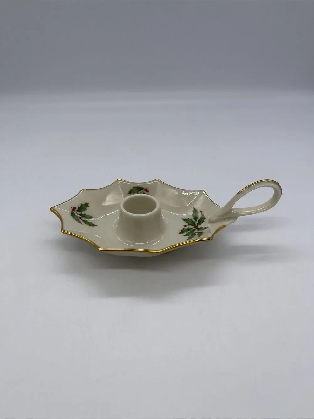 Lenox Holiday Candle Holder Holly